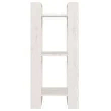 vidaXL Bücherregal/Raumteiler Weiß 41x35x91 Cm Massivholz Kiefer - Bianco - Visualizzare 4