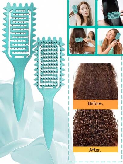 Curl Defining Brush, Curly Hair Brush Defining With Side Gear For Combing, Shaping, And Styling Curly Hair, Lightweight Candy Brush Suitable For All Wet Or Dry Hair Types For Women And Men