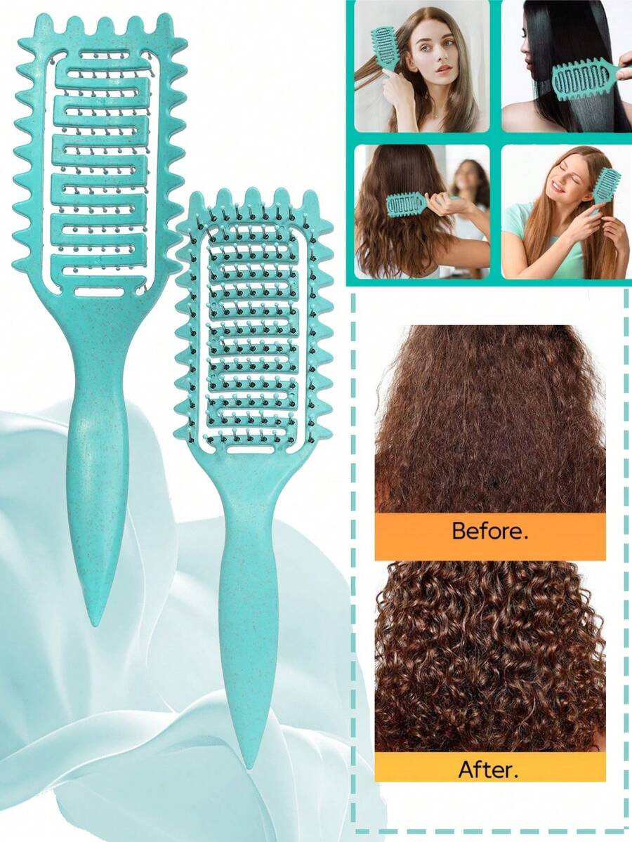 Curl Defining Brush, Curly Hair Brush Defining With Side Gear For Combing, Shaping, And Styling Curly Hair, Lightweight Candy Brush Suitable For All Wet Or Dry Hair Types For Women And Men