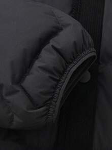 Balabala Jachetă ușoară cu puf pentru copii, bebeluși și copii mici 2025, iarnă, haine exterioare moi și călduroase - Negru - Vizualizare 6