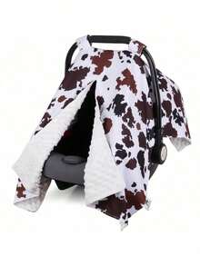 1pcsCar Seat Canopy For Babies, Peekaboo Opening Minky Car Seat Cover For Baby Mom Nursing Breastfeeding Covers, Minky Blanket For Infant Toddler - Nhiều màu - Xem 12