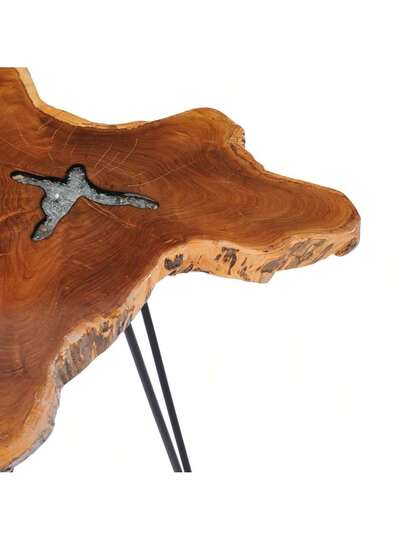 VidaXL Coffee Tafel 70x45 Cm Solid Teak Polyresin view 6