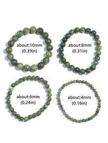 Natural Southern Jade Beaded Bracelet Naturalist Daily Outfit Accessories Men And Women Yoga Meditation Healing Bracelet