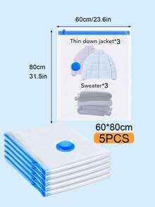 20pcs/1pc Vacuum-Sealed Bags, Travel Accessories, Vacuum Bags, Travel Essentials, Vacuum Storage Bags, Travel Essentials, Storage Bags, Cruise Essentials, Organization And Storage, Bedroom