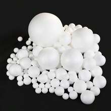 1pc Large White Foam Ball, Solid Polystyrene Sphere, Handmade DIY Decorative Ball, Suitable For Birthday, Wedding Decor, Garden Decoration, DIY Crafts And Holiday Party Celebrations - Smooth, Christmas Art Supplies, New Year, Valentine''s Day Decoration - White - View 5