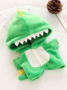 4 Styles Of Jumpsuits/Onesies Suitable For 20cm Products, Including Dinosaur, Shark, Cow, And Unicorn Designs, Sold Separately - Green - View 7