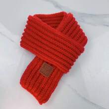 Children's Warm Winter Knitted Scarf - Soft Knitted Warm Neck Scarf, Boys Girls Comfortable Scarf, Fashionable Solid Color Parent-Child Scarf For Winter, Suitable For Autumn - Multicolor - View 8