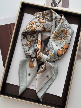 1 Stück Damen Bandana Schal, Paisley Muster, seidiges Stoff Stirnband, Halstuch, geeignet für den täglichen Gebrauch, elegante Haraccessoires, warme Haarbänder