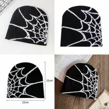 [Halloween Festival Discount Offer]Beanie Ha For Loeen Spider Kni C Iner Arm Has For Omen Man Black - A - View 2