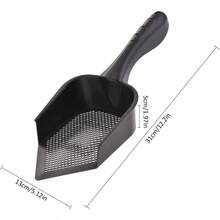 Cat Litter Scoop, Small, 3.0 Mm, Fine Cat Litter Scoop, Suitable For Cats, Dogs, Rabbits, Hamsters, Snakes, Sieve Scoop, PVC - màu đen - Xem 3