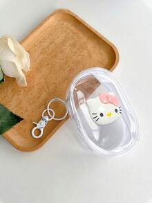 SANRIO KT Cat Data Cable Charger Charging Organizer Transparent Retractable Portable Earphone & Phone Storage Box - Multicolor - View 5