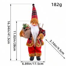 1 peça de estátua alta rústica de Papai Noel - figura de pé marrom comovente | Detalhes pintados à mão, presente de Natal premium para familiares e colecionadores - Multicolorido - Ver 14