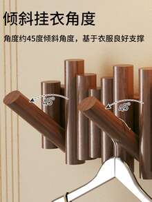 1 chiếc móc treo áo bằng gỗ hình trụ, hình phím đàn piano, móc treo tường trang trí bằng gỗ, móc treo có thể gập lại phía trên cửa, giá treo áo không cần đinh cho phòng ngủ, dùng để đựng chìa khóa, mũ, quần áo, dây chuyền và phụ kiện, thích hợp để trang trí lối vào và tiền sảnh, phía sau cửa, tường phòng ngủ và phòng khách, phụ kiện phòng tắm, dụng cụ phòng tắm - Nhiều màu - Xem 2