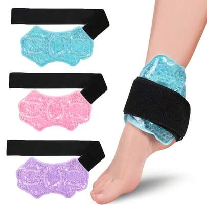 Ankle Foot Ice Pack Wrap For Injuries Reusable, Gel Bead Ice Pack, Foot Heel, Soft