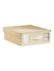 1 pezzo Set di 4 pezzi di lenzuola in tessuto non tessuto con scatola di stoccaggio con coperchio, scatola di organizzazione per armadio, cassetti. Scatola di stoccaggio per armadio, necessità quotidiane e domestiche, scatole di stoccaggio e organizzazione, pratico e conveniente