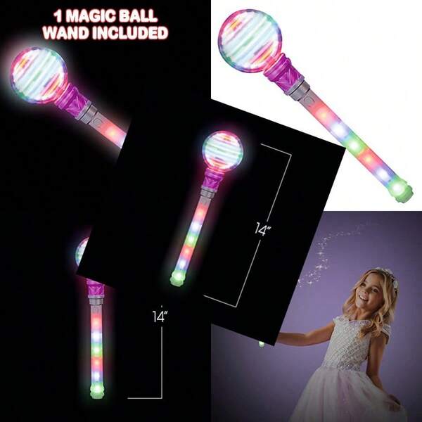 ArtCreativity Varita giratoria con luz para niños varita de luz LED de 14 pulgadas con baterías incluidas varita giratoria con luz divertida para niños y niñas regalo perfecto para fiesta o