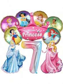 منتج جديد موصى به وذو مبيعات ساخنة - خلفية جدارية من البالونات لحفلة عيد ميلاد أميرة - لوازم حفلة ذات موضوع أميرة، لوازم احتفال وحفلة، بالونات زخرفية