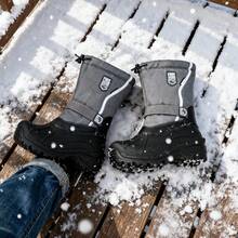 FREE SOLDIER Men's Outdoor Thermal Boots, Waterproof & Warm Winter Footwear With Removable Insulation- Black /?Gray - Grey - View 6