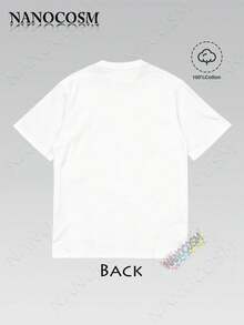 [100% Cotton] I Just Gotta Be Me National Geographic Penguin Print Shirt, Retro Streetwear Tropical, Casual Round Neck Short Sleeve Pullover Tops For - 白色 - 查看 2