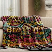 1 pătură moale din flanel cu imprimeu graffiti - pătură și aruncătură confortabilă, prietenoasă cu pielea, pentru canapea, somn și utilizare multifuncțională - culori vibrante, delicată cu pielea și perfectă pentru activități în interior și în aer liber