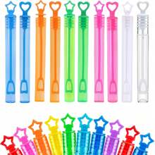 12/24pcs Mini Bubble Wands, Handheld Bubble Tubes, Small Manual Bubble Makers, Party Atmosphere Creators, Celebration Bubble Blowing (Bubble Liquid Not Included) Christmas - Multicolor - View 11