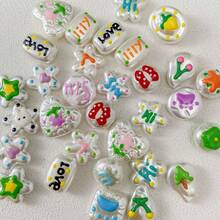 10pcs/20pcs Assorted Multi-Color Acrylic Drip Oil Straight Hole Beads, Suitable For DIY Bracelets, Necklaces, Earrings, Phone Chains, Bag Charms, Jewelry Making, Beading Supplies