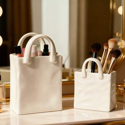 One Creative Fairy Body Makeup Brush Storage Tube Dresser Desk Eye Shadow Eyebrow Pencil Pencil Pen Holder Storage Rack, Little Girl Light Luxury High-End Office Decorations, Girl Heart Desk Storage Girl Gift Set, Best Gift, Winter, Decoration, Home, Wedding Decoration, Home Decoration, Jewelry Collection Box, Party Decoration Valentine's Day Birthday, Holiday Beach, Bathroom Series, Bedroom Series, Large Capacity