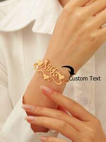 Bransoletka z imieniem i nazwiskiem, bransoletka z sercem, bransoletki z koroną, personalizowane bransoletki z literami dla kobiet i mężczyzn, łańcuszek kubański, biżuteria ze stali nierdzewnej, akcesoria na nadgarstek