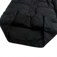 Adidas Women's Loose Hooded Down Jacket, PUFF L DOWN Long Casual Outerwear, Minimalist Classic Warm & Comfortable Daily Commute Cotton Down Coat, JV6197 - Black - View 7