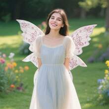 Alas de mariposa de hadas, alas de mariposa coloridas, accesorios de ropa para mujeres y niñas. - Rosa - Ver 2