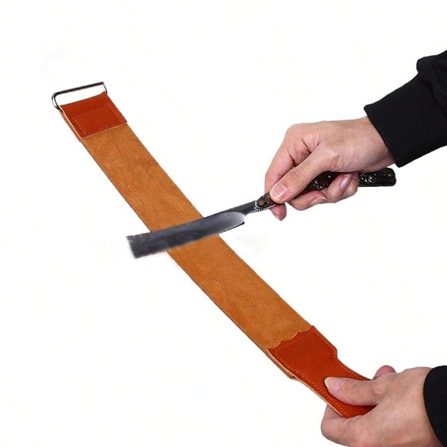 1 sztuka wytrzymałego paska skórzanego do ostrzenia żyletek dla mężczyzn, bezzapachowy, odpowiedni do pielęgnacji brody