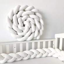 1pc Newborn Baby Bed Rail Soft Bumper Pad, Child Crash Pad, Braided Crib Guardrail - Multicolor - View 16
