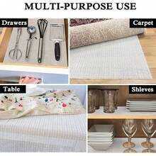 60x150 Cm / 100x150 Cm / 120x180 Cm Carpet Non-Slip Pad, Anti-Slip Carpet Liner, Non-Slip Carpet Fixing Mat, Suitable For Hard Floors, Wooden Floor Carpet Fixing Pad - Beige - View 9