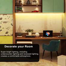 3ft-100ft LED Strip Light Warm White, USB Button Control Lights, 3000K LED Tape Lights, Strong 3M Adhesive, LED Lights Suitable For Home, Kitchen, Under Cabinet, Bedroom, Halloween Decor - Warm Color - View 3