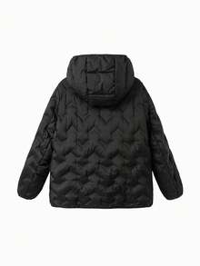 Balabala Lightweight Kids Down Jacket, Boys & Girls 2025 Winter Mall Edition, Hooded Outerwear - Black - View 5