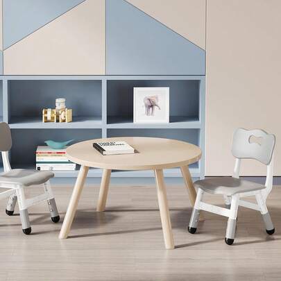 Verstellbarer Kinderstuhl, 3 Ebenen, höhenverstellbar, rutschfest, Kunststoff, Kleinkindstuhl für Jungen, Mädchen, Kinder im Alter von 2–8 Jahren, geeignet für drinnen und draußen, Zuhause