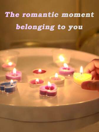 9 Stücke/18 Stücke asymmetrisch geformte Kerzen, herzförmige Kerzen, Teelichter, romantische herzförmige Kerzen, Hochzeits-, Party- und Familienkerzen, Kerzen mit 3,5-4 Stunden verlängerter Brenndauer, Wunschkerzen, Geburtstags- und Halloween-Notbeleuchtungskerzen für Zuhause, Muttertags-, Vatertags- und Osterkerzen, Haushaltsartikel, Valentinstags-Kerzen, Schulanfang