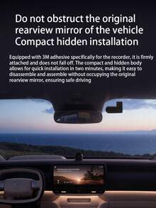 Cámara de salpicadero con función de visión nocturna WiFi, conexión WiFi intuitiva y conveniente con teléfono móvil, rotación de 360°, alimentada por USB, cámara de salpicadero de alta definición - Negro - Ver 8