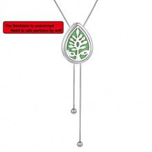 新款长流苏香薰项链水滴形香水精油扩散器项链流苏吊坠项链毛衣链香氛香薰珠宝女式小盒流苏项链 - #WaterDrop - 查看 14