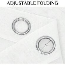 Cortinas Translcidas para Saln, 2 Piezas Cortinas Salon Blanco, 135x 240cm Cortinas Translucidas Equilibrar La Privacidad y La Luz para Dormitorio, Habitacin, Modernas, Frescas - transparente - Ver 3