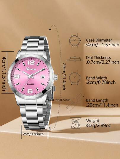 1Pc Zilver Strap, able Digital Scale Calendar Function, Large Dial Quartz Horloge Wear, ation Or Holiday Giving view 5