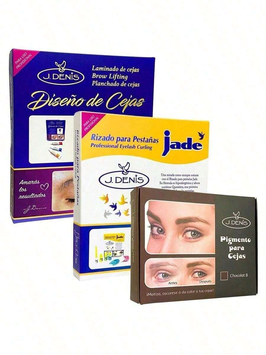 Combo Rizado , Planchado Y Pigmento De Pestañas Profesional J Denis - Multicolor - Ver 1