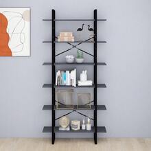 vidaXL Hochregal Grau 100x30x210 Cm Massivholz Kiefer - Grigio - Visualizzare 4