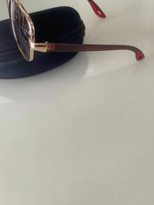 Men's Classic Square UV400 Sunglasses Lightweight Metal Frame With Simple Case Casual None - Nâu sẫm - Xem 3