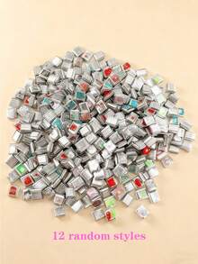 1pc/3pcs/6pcs/12pcs/24pcs/48pcs/96pcs Random Style Fashionable Silver-Color Italian Charm Bracelet, Stainless Steel Jewelry Making, Random Module Combination Charm DIY Handmade Bracelet, Anklet, Ring, Necklace, Fashion Pendant, Amulet, Small Accessory, Jewelry Making Craft - Multicolor - View 6