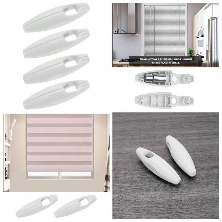 4 piezas de estor enrollable con cuerda de peso para persianas blancas, accesorios para persianas romanas, persianas verticales, persianas plisadas - blanco - Ver 1