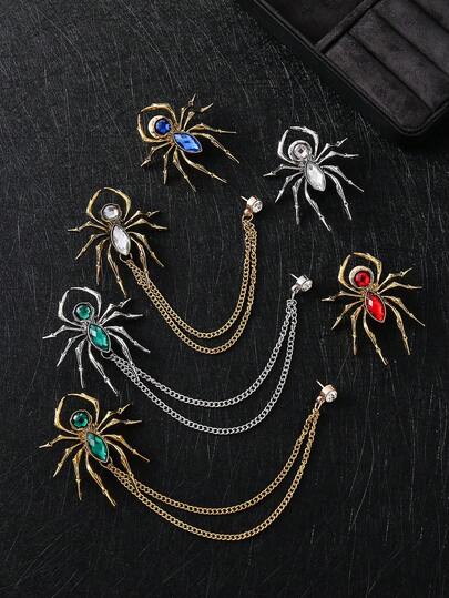 New Arrival Men's Personalized Suit Accessory Brooch, European And American Fashion Versatile Unique Spider Shaped Brooch