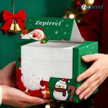 2 Boxes 26*30cm Christmas Disposable Face Towels, Large Size Facial Cleansing Wipes, Multi-Purpose Skincare, 40 Count/Box