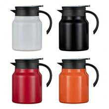 Simple Stainless Steel Tea Pot 1000ml Large Capacity Stewing Teapot Coffee Pot For Office Use