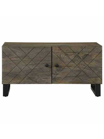 VidaXL Coffee Tafel 80x50x40 Cm Solid Mango Wood Zwart view 4